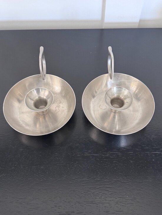 Judi Danforth Other - Danforth Pewter Candlestick Holders (Set of 2),Authentic by Judi Danforth,1989